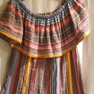 Tasha polizzi off shoulder Sarape Tunic /mini dress